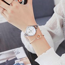 2018金米歐時尚簡約大氣chic復古學生女錶手錶淑女防水鏈條鋼帶腕錶 歷史價格詳細信息
