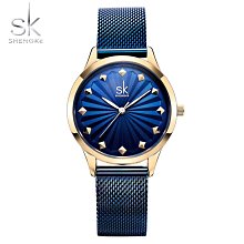 【潮鞋基地】勝刻新款時尚藍色網帶女錶立體貝殼油壓面一件代發K0081 價格比較,價格查詢,歷史價格詳細信息