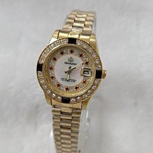 【 幸福媽咪 】送禮首選_PROKING 皇冠 日本機芯  防水不鏽鋼石英女錶 銀面 25mm 歷史價格詳細信息