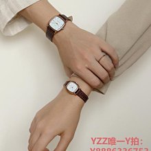 伴朵女士手錶學生復古文藝簡約小眾圓形皮帶石英潮流女士國產手錶 歷史價格詳細信息
