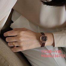 伴朵女士手錶學生復古文藝簡約小眾圓形皮帶石英潮流女士國產手錶 歷史價格詳細信息