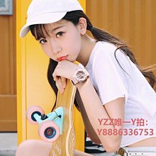 手錶迪士尼草莓熊手表女款學生初高中女生ins風小眾設計高中簡約電子-雙喜生活館 歷史價格詳細信息