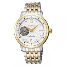 SEIKO 精工 Presage 時尚紳士開芯機械男錶-白x銀/41.8mm 4R39-00W0S(SSA443J1) 歷史價格詳細信息