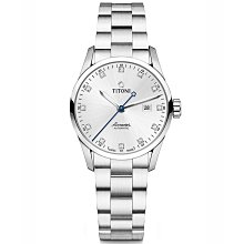 TITONI 梅花錶 空中霸王系列 簡約機械女錶-銀x黑/27mm 23909 S-343 歷史價格詳細信息