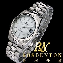 「官方授權」ROSDENTON 勞斯丹頓 男 藝術之家 晶鑽時尚腕錶-白/銀(2831MBB-W1) 歷史價格詳細信息