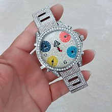 Hiphop手表 歐美爆款男士鋼帶嘻哈羅馬刻度鑲鉆日曆男士石英腕表 歷史價格詳細信息