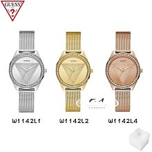 Guess Empire 小手腕的超愛 鑲鑽錶圈 米蘭不鏽鋼可調節錶帶 石英女生手錶 W1084L1 W1084L2 W1084L3 歷史價格詳細信息