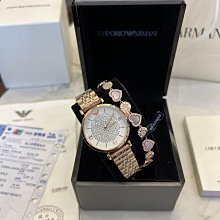 潮流女錶 阿瑪尼摩天輪手錶 送滿鑽手鏈 間金色鋼帶石英表 錶盤直徑32mm 圖片實拍 含全套包裝 歷史價格詳細信息