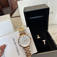 潮流女錶 阿瑪尼摩天輪手錶 送滿鑽手鏈 間金色鋼帶石英表 錶盤直徑32mm 圖片實拍 含全套包裝 歷史價格詳細信息