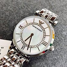 潮流女錶 阿瑪尼摩天輪手錶 送滿鑽手鏈 間金色鋼帶石英表 錶盤直徑32mm 圖片實拍 含全套包裝 歷史價格詳細信息