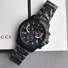 GUCCI G-Timeless 黑色面錶盤 黑色不鏽鋼錶帶 石英 男士手錶 YA126202 歷史價格詳細信息