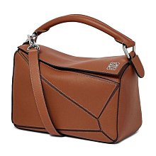 【LOEWE 羅威】PUZZLE 小號 棕色 經典小牛皮 拼圖手提包 側背包 斜背包 相機包 歷史價格詳細信息