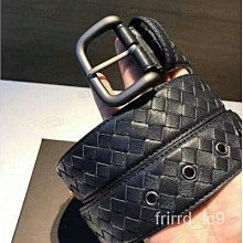 BOTTEGA VENETA 牛皮編織皮帶85CM/34寬3.5cm(黑色) 271932 V4650 1000 歷史價格詳細信息