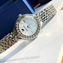 現貨SWAROVSKI Crystal Rose 鑲水晶銀色錶盤 銀色不鏽鋼錶帶 石英 女士手錶 5483853 施華洛世奇腕錶 歷史價格詳細信息
