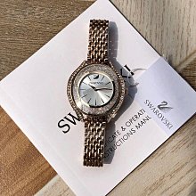 現貨SWAROVSKI Crystalline pure 鑲水晶錶盤 玫瑰金色不鏽鋼手鐲式錶帶 石英 女士手錶5269250 歷史價格詳細信息