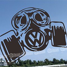 【小韻車材】防毒面具 福斯 VW GTI 地瓜 汽車改裝 車貼 貼紙 防水貼紙 後檔貼 玻璃貼 車身貼 價格比較,價格查詢,歷史價格詳細信息