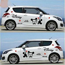 米老鼠車貼 米奇米妮情侶創意個性車門貼 可愛卡通車尾貼劃痕裝飾貼 6uMm 歷史價格詳細信息