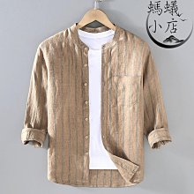 小立領七分袖襯衫七分袖 百搭 舒適 韓國 襯衫 外套 休閒 秋裝 春裝 上衣-MINTS名仕男裝 歷史價格詳細信息