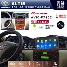 興裕【Pioneer】安卓機 AVIC-F7902 豐田 ALTIS 2001~07 安卓主機 9吋 4+64G八核心 價格比較,價格查詢,歷史價格詳細信息