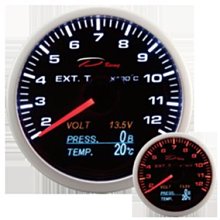 【D Racing三環錶/改裝錶】60mm DX系列~3色雙顯示 可設定警示 有峰值記憶 電壓錶 歷史價格詳細信息