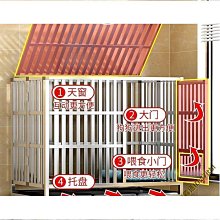 狗籠子大型犬不銹鋼方管加粗加厚結實中型犬帶廁所可折疊室外防雨 歷史價格詳細信息