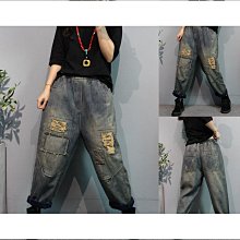 布貼個性破洞牛仔褲男直筒淺色乞丐褲男生褲子夏季新款韓版潮流爛 歷史價格詳細信息