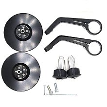 機車配件電動車通用手把圓形倒車鏡反光鏡 適用哈雷改裝後照鏡-鴻藝車品 歷史價格詳細信息