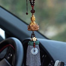 汽車掛件黃楊木佛像觀音車內飾品蓮花保平安車載掛飾車上裝飾擺件 歷史價格詳細信息
