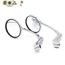 機車後照鏡 後視鏡 圓形 牛角 端子後照鏡 gogoro 高清 通用款 燒鈦電鍍  機車後視鏡 機車百-雲車品 歷史價格詳細信息