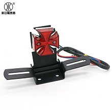 摩托車配件復古摩托車哈雷戴納改裝洞洞扁尾燈後剎車燈總成配件警示燈信號燈優質商品 歷史價格詳細信息