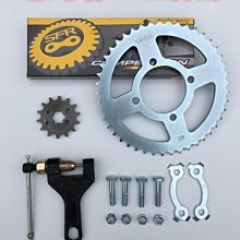 125摩托車鏈條鏈盤靜音套鏈鏈輪牙盤大小齒輪賽車150彎梁110小飛~特價 歷史價格詳細信息