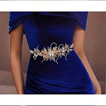 優拉潘 新娘髮帶新款婚禮頭飾金色葉子水晶合金水鑽頭飾235 歷史價格詳細信息