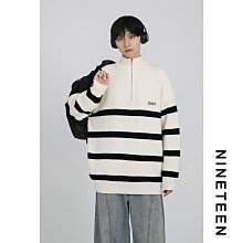 新款秋冬男士簡約條紋拼色圓領毛衣男 韓版休閒百搭薄款針織衫 文藝范日系復古混色針織毛線衫 學院風毛線衣 打底衫 正-潮男服飾 歷史價格詳細信息