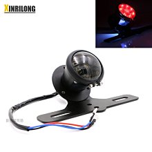 現貨熱銷-哈雷機車尾燈 改裝復古通用LED尾燈牌照燈車牌架剎車燈一體尾燈（規格不同價格也不同 歷史價格詳細信息