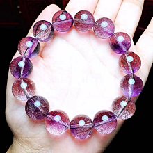 精品天然超七雲母紫發手鍊12mm.又稱三輪骨幹，12mm，重43g 歷史價格詳細信息