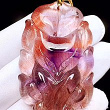 天然紫紅超七狐仙吊墜！顏色絕美漂亮，財運不斷！精緻美貨，招貴人！規格約30:24:9mm 此物屬高檔商品 售出不退換 歷史價格詳細信息