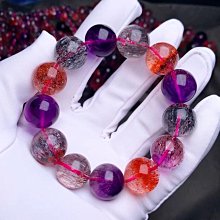 (輕舞飛揚)天然紫紅超七手鍊16.5mm.滿礦絲閃，重 86g 歷史價格詳細信息
