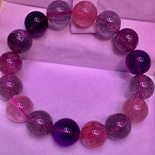 精品天然超七雲母紫發手鍊12mm.又稱三輪骨幹，12mm，重43g 歷史價格詳細信息