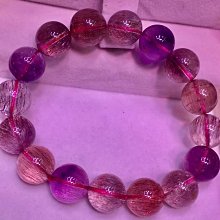 精品天然超七雲母紫發手鍊12mm.又稱三輪骨幹，12mm，重43g 歷史價格詳細信息