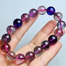 精品天然超七雲母紫發手鍊12mm.又稱三輪骨幹，12mm，重43g 歷史價格詳細信息