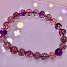 精品天然超七雲母紫發手鍊12mm.又稱三輪骨幹，12mm，重43g 歷史價格詳細信息