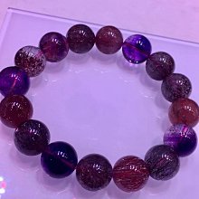 精品天然超七雲母紫發手鍊12mm.又稱三輪骨幹，12mm，重43g 歷史價格詳細信息