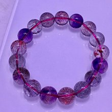 精品天然超七雲母紫發手鍊12mm.又稱三輪骨幹，12mm，重43g 歷史價格詳細信息