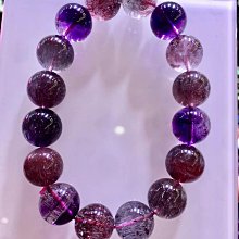 精品天然超七雲母紫發手鍊12mm.又稱三輪骨幹，12mm，重43g 歷史價格詳細信息
