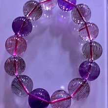 精品天然超七雲母紫發手鍊12mm.又稱三輪骨幹，12mm，重43g 歷史價格詳細信息