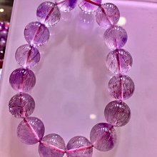 精品天然超七雲母紫發手鍊12mm.又稱三輪骨幹，12mm，重43g 歷史價格詳細信息