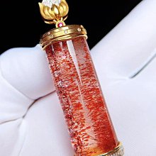 天然金草莓晶吊墜.18k金鑲嵌金草莓！大雲母！超七！非常難得！總重8.28左右！30.8*15.2mm之間 歷史價格詳細信息