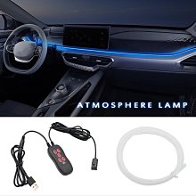 汽車USB光纖氛圍燈RGB車內裝飾隱藏幻彩APP亞克力聲控音樂氣氛燈 歷史價格詳細信息
