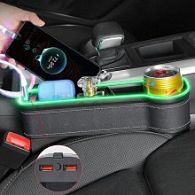 多功能汽車座椅縫隙收納盒【2件組】(分隔收納/充電線孔位) 車用收納盒 水杯置物架 置物盒 歷史價格詳細信息