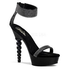Shoes InStyle《五吋》美國品牌 PLEASER 原廠正品漆皮酒杯跟透明厚底高跟涼鞋 有大尺碼『黑色』 歷史價格詳細信息